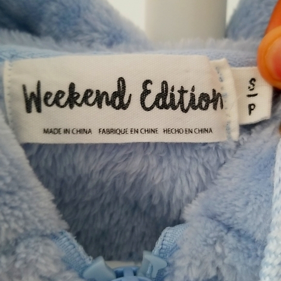 Periwinkle Urban Planet Teddy Bear Coat Size S - Picture 3 of 3